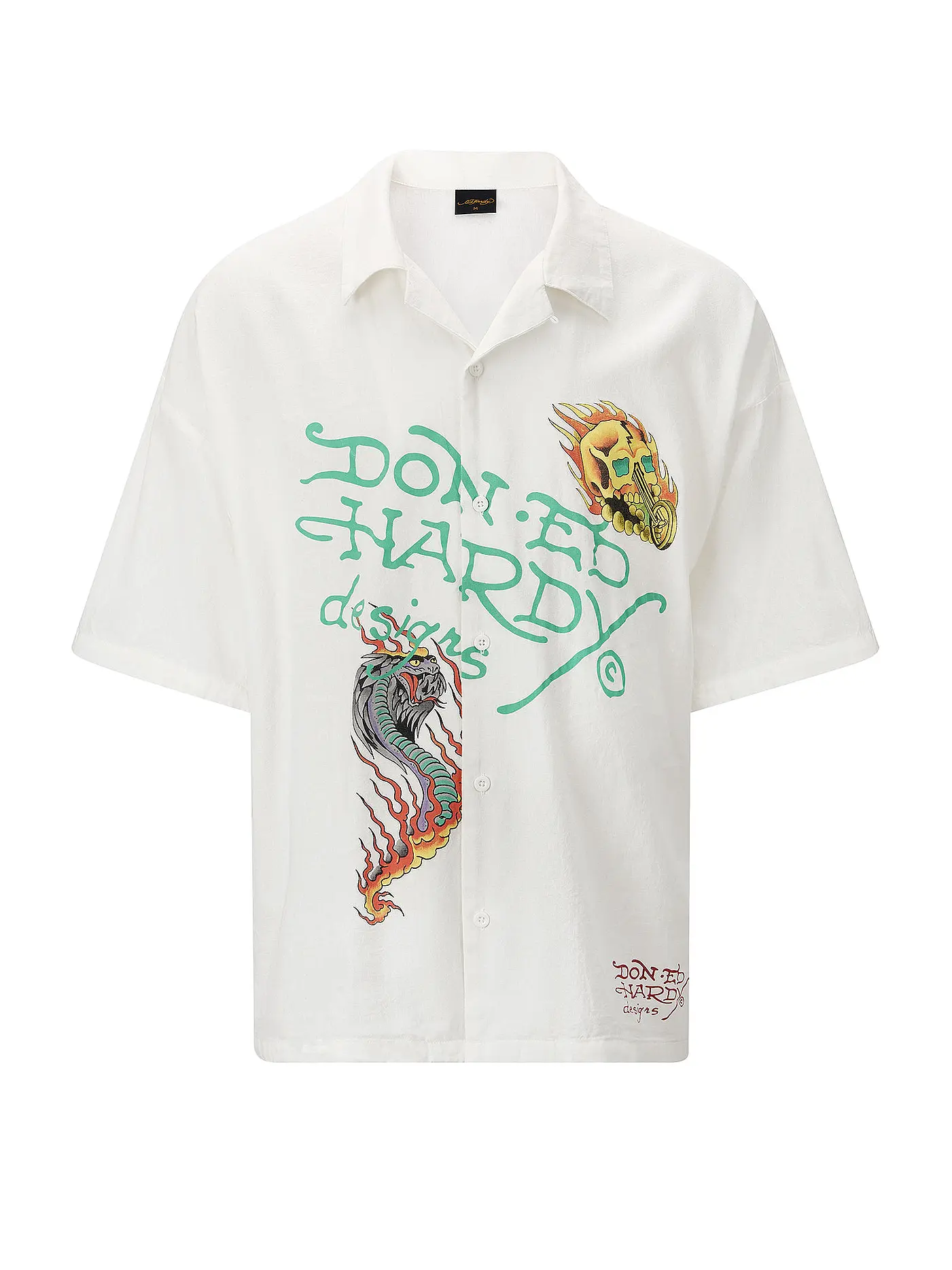 ED HARDY | Hemd Regular Fit ROSE RIDER CAMP | 